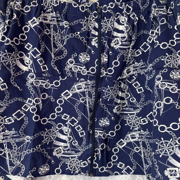 TORRID Strapless Top‎ Women Plus Size 2 Blue White Nautical Whimsical Summer Sun - Picture 5 of 10